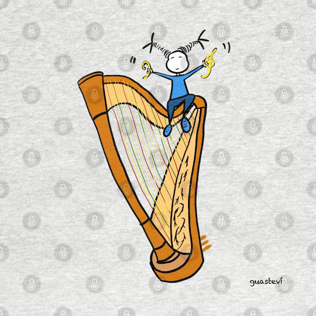 Harpist by Guastevi